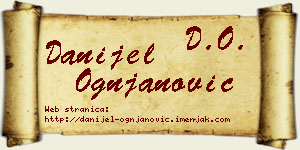 Danijel Ognjanović vizit kartica